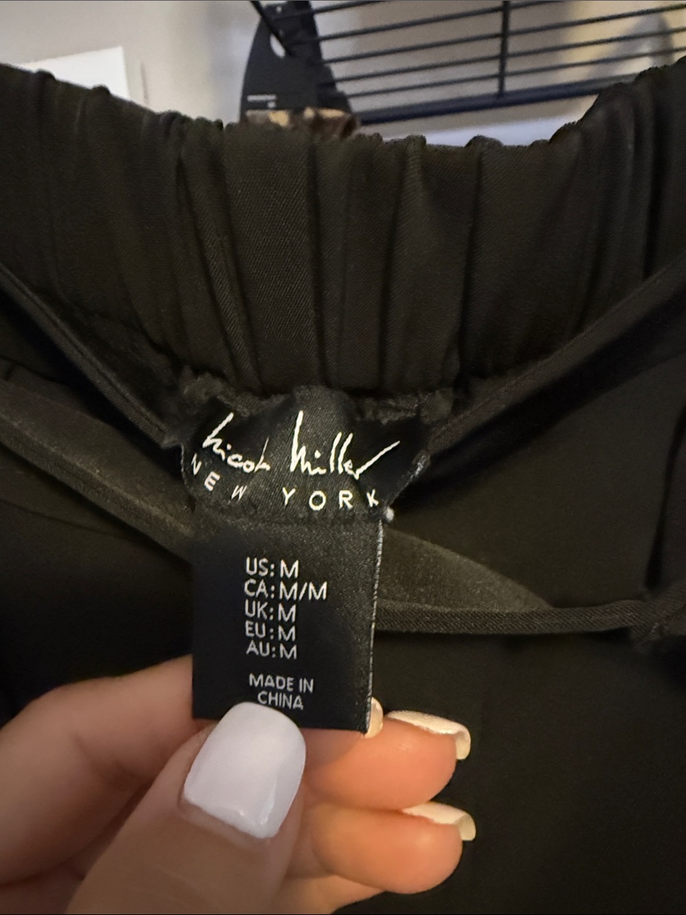 Nicole Miller Black Wide-Leg Tie Waist Pants - Picture 3 of 8